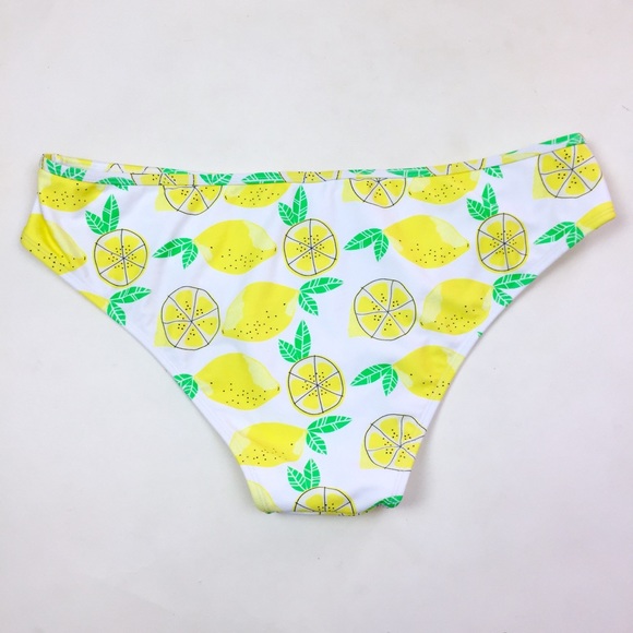 Lolli Citrus Lemons Yellow Cheeky Swim Bottom XL - Picture 2 of 7